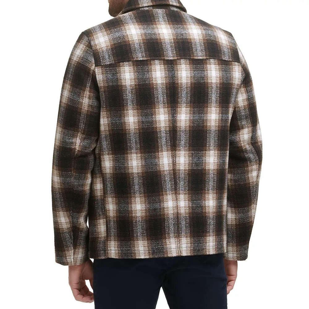 Men's Dockers Wool Blend Water Resistant Jacket Plaid Design Size Large NWT - Picture 2 of 4